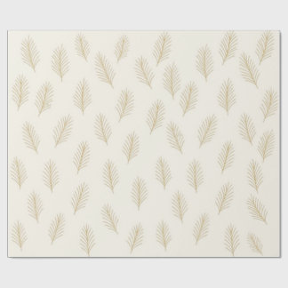 Golden Evergreen Wrapping Paper