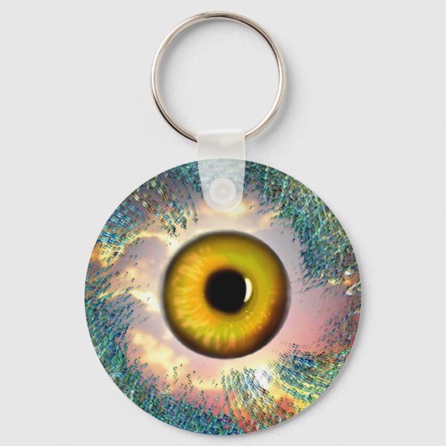 Golden Eye Lucky Charm Key Ring (Front)