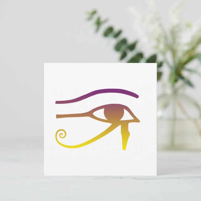 Golden Eye of Horus  Card (Standing Front)