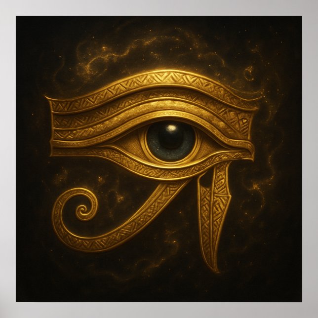 Golden Eye of Horus Egyptian Poster (Front)
