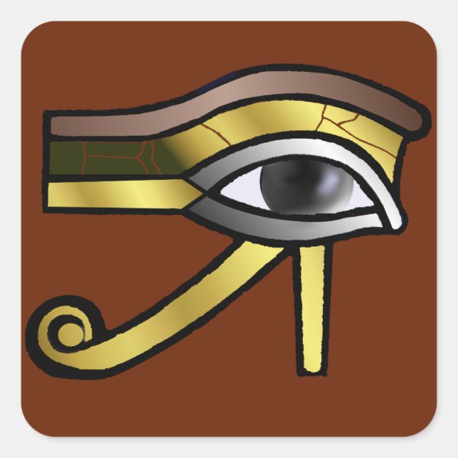 Golden Eye of Horus Sticker (Front)