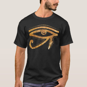 Golden Eye Of Ra Egyptian Hieroglyph Pharao Esoter T-Shirt