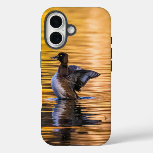Golden eye on a golden lake iPhone 16 case