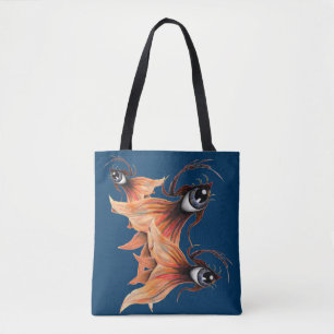 Golden Eye Surreal Goldfish Fantasy Original Art Tote Bag