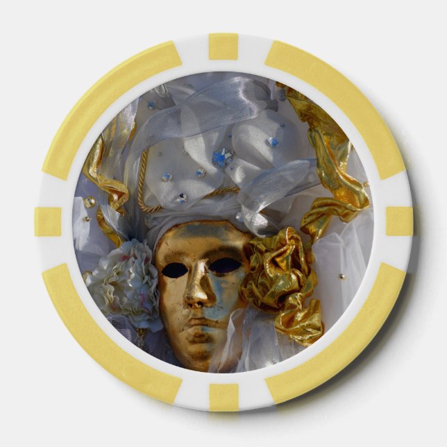 Golden Face Poker Chips (Front)
