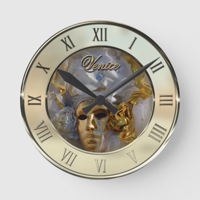 Golden Face Round Clock (Front)