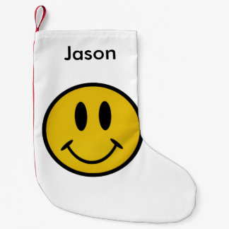 Golden face small christmas stocking