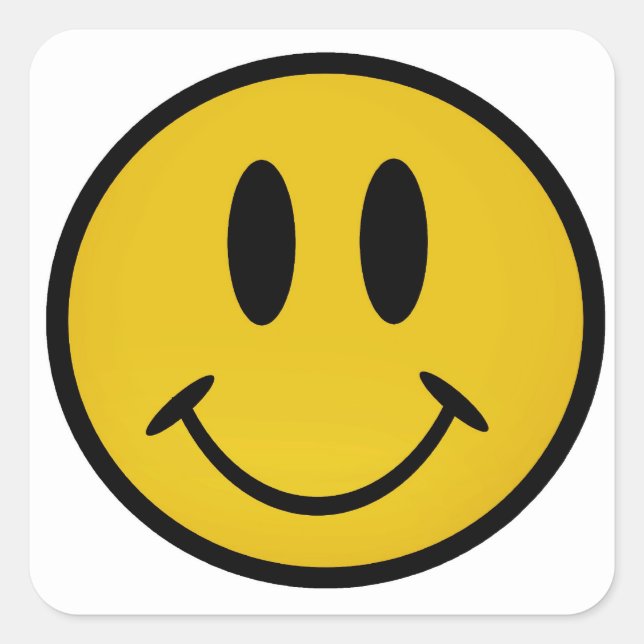 Golden face square sticker (Front)