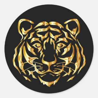Golden Face Tiger Sticker