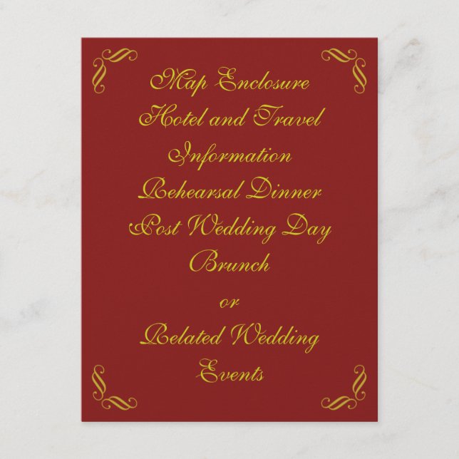 Golden Fairy Tale Enclosure Card (red) (Front)