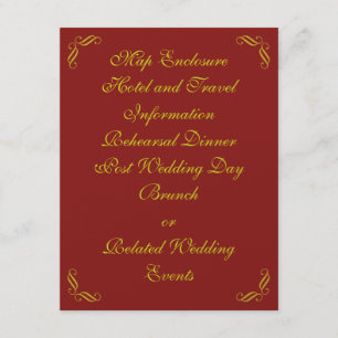 Golden Fairy Tale Enclosure Card (red)