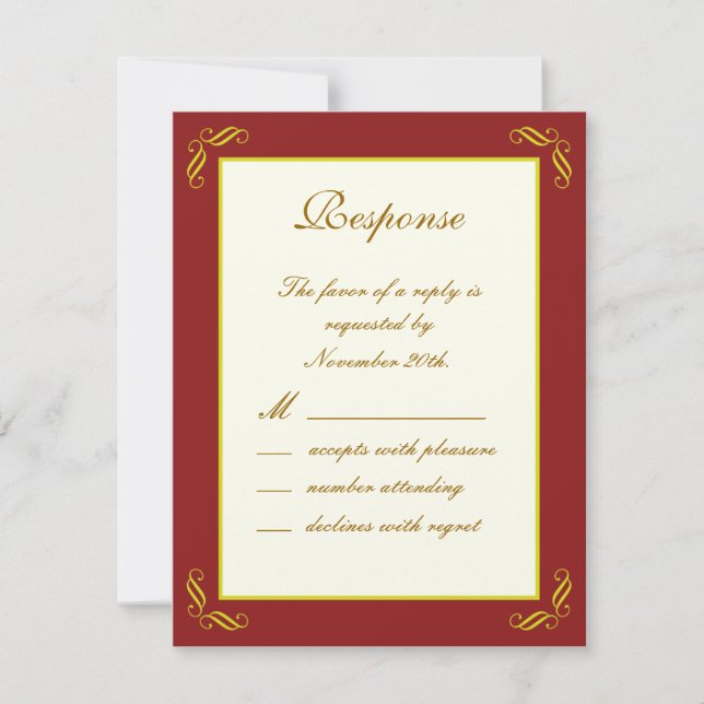 Golden Fairy Tale RSVP (Front)
