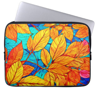 Golden Fall Foliage: Bright Leaves Painting Laptop Sleeve