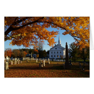 Golden Fall Foliage View Of Church From Cemetery 1