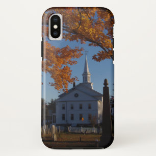 Golden Fall Foliage View Of Church From Cemetery iPhone X Case