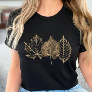 Golden Fall Leaves Autumn Leaf Tri-Blend Shirt
