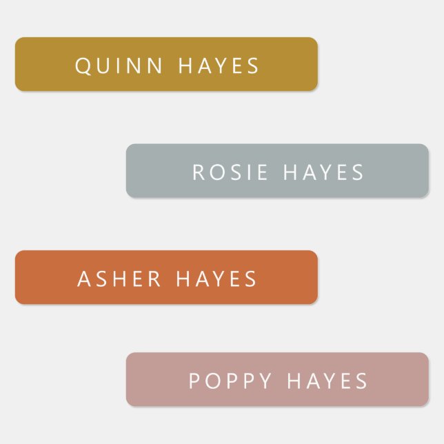 Golden Fall Name Labels (Group)