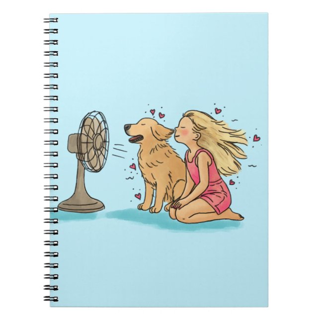 Golden Fan Girl Notebook (Front)