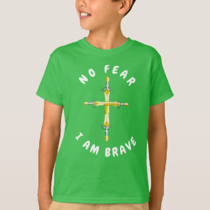 Golden Fantasy Warrior Sword Kids T-Shirt