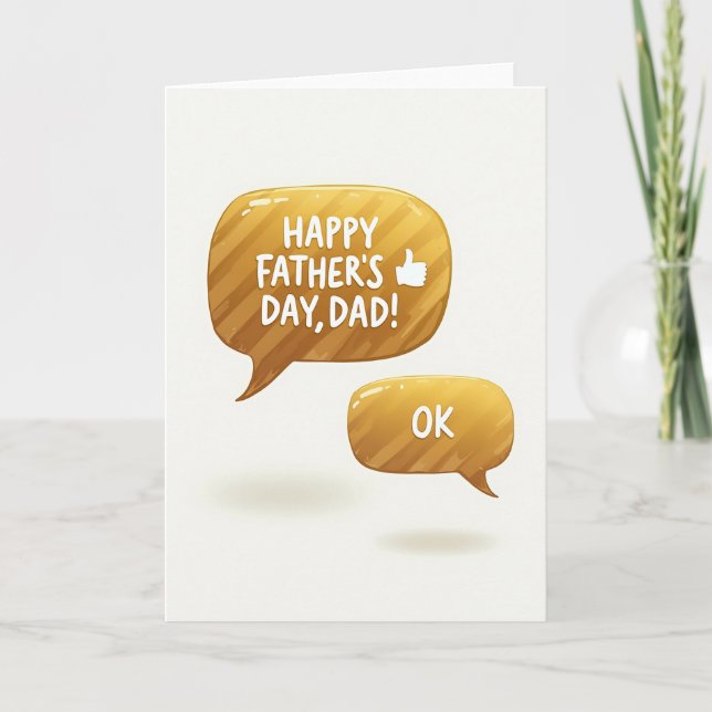 Golden Fathers Day Chat Card (Front)