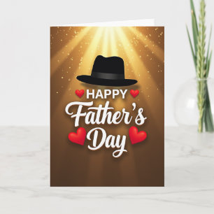 Golden Fathers Day Glow Card