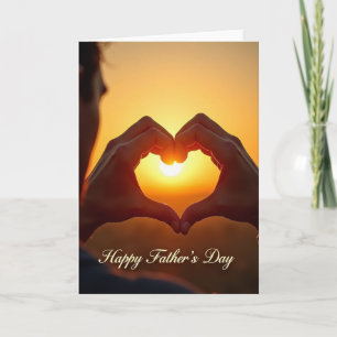 Golden Fathers Day Heart Card