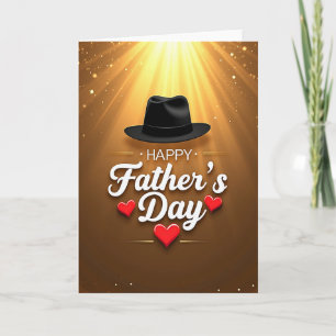 Golden Fathers Day Rays Card