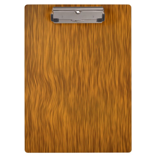 Golden Faux Rough Wood Background Clipboard (Front)