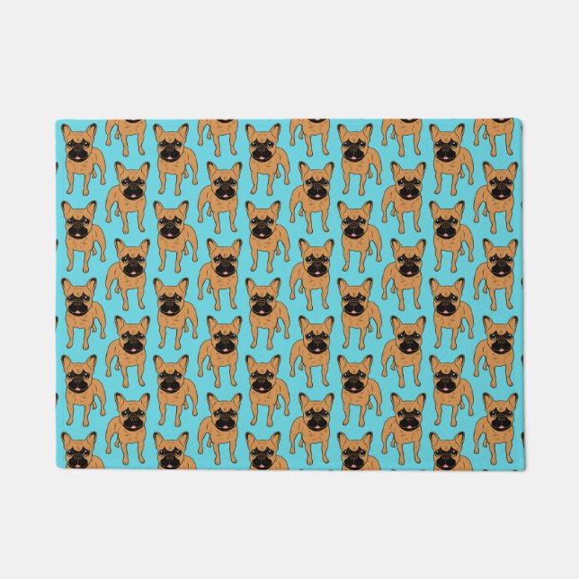 Golden Fawn Frenchie Doormat (Front)
