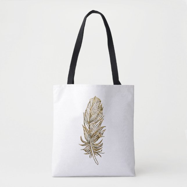 Golden Feather Art  All-Over-Print Tote Bag (Front)