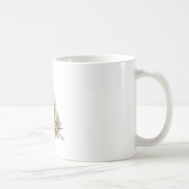 Golden Feather Art  Classic Mug (Right)