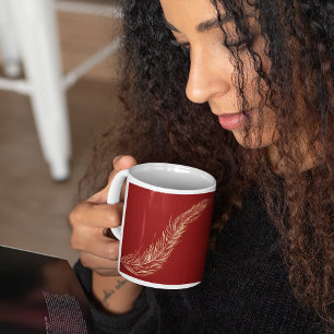 Golden Feather Coffee Mug