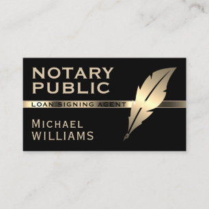 Golden feather elegant business card