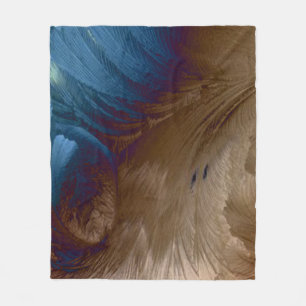 Golden Feathers Fleece Blanket