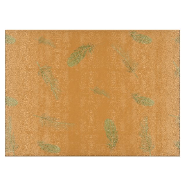 Golden Feathers Marigold  Cutting Board (Front)