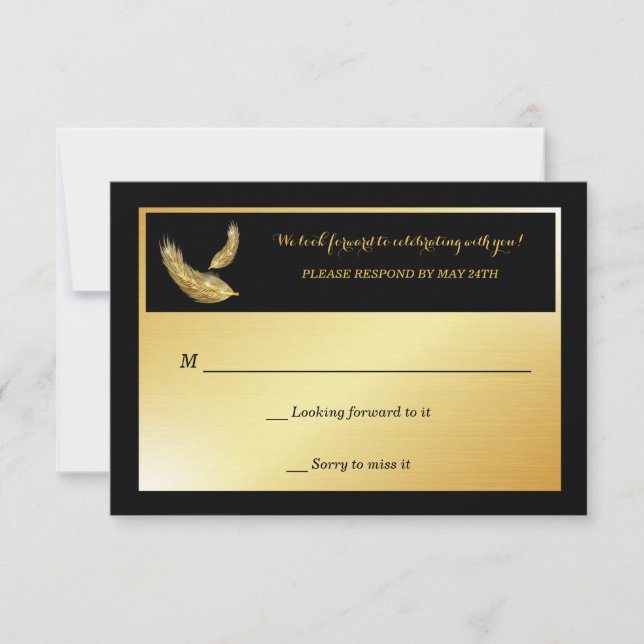 Golden Feathers Response Cards (Front)