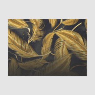 Golden Feathers Tissue Paper