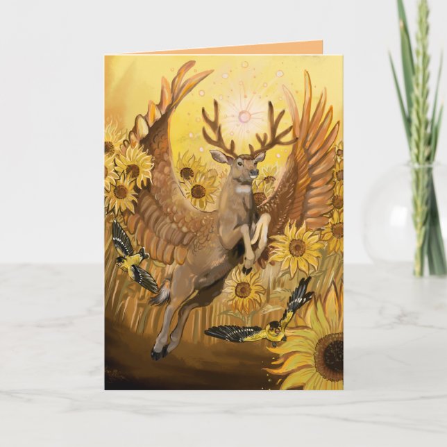 Golden Feilds Mule Deer Card (Front)
