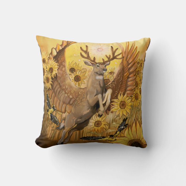 Golden Feilds Mule Deer Cushion (Front)