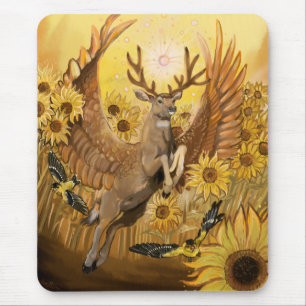 Golden Feilds Mule Deer Mouse Mat