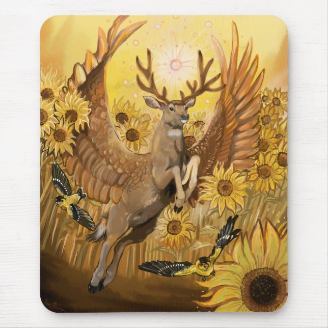 Golden Feilds Mule Deer Mouse Mat (Front)