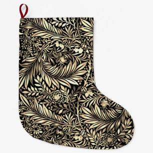 Golden Fern Large Christmas Stocking