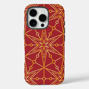 Golden Festive Starry iPhone 16 Pro Case