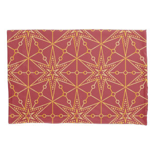 Golden Festive Starry Pillowcase
