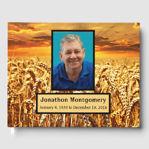Golden Field of Wheat Farmer Memorial Guest Book