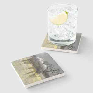 Golden Field Stone Coaster