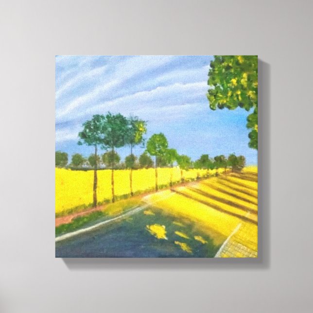 Golden Fields and Path Canvas Print (Front)