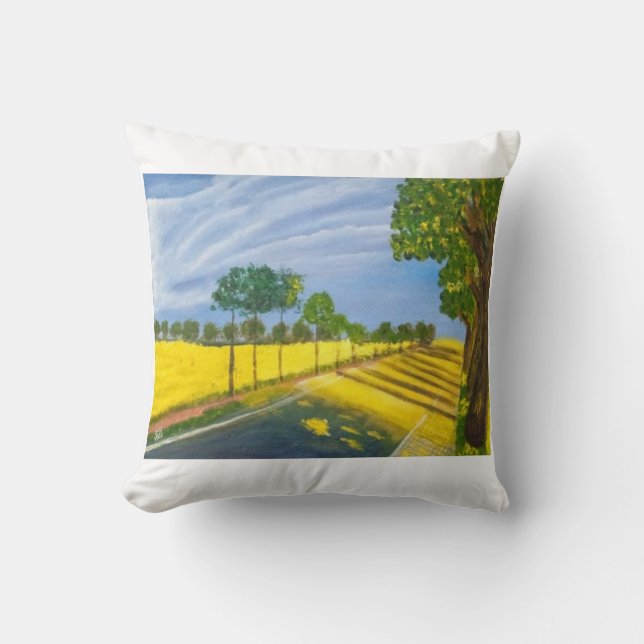 Golden Fields and Path Cushion (Front)