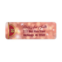 Golden Fifty & Fabulous Return Address Label