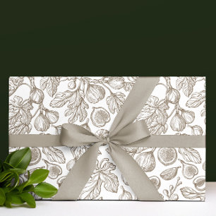 Golden Fig Christmas Pattern Hand Drawing Wrapping Paper